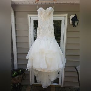 Wedding dress and matching veil